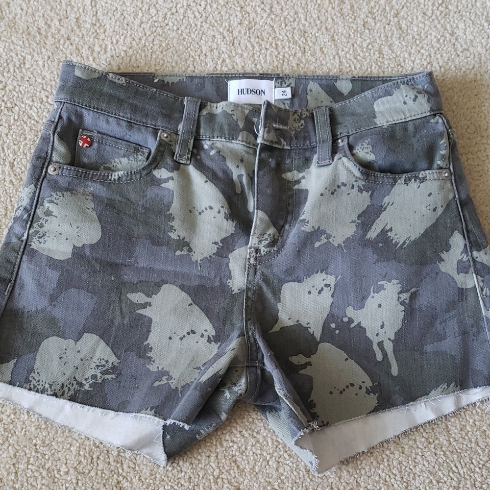 Hudson Jeans Gray Jean Shorts Urban Camo